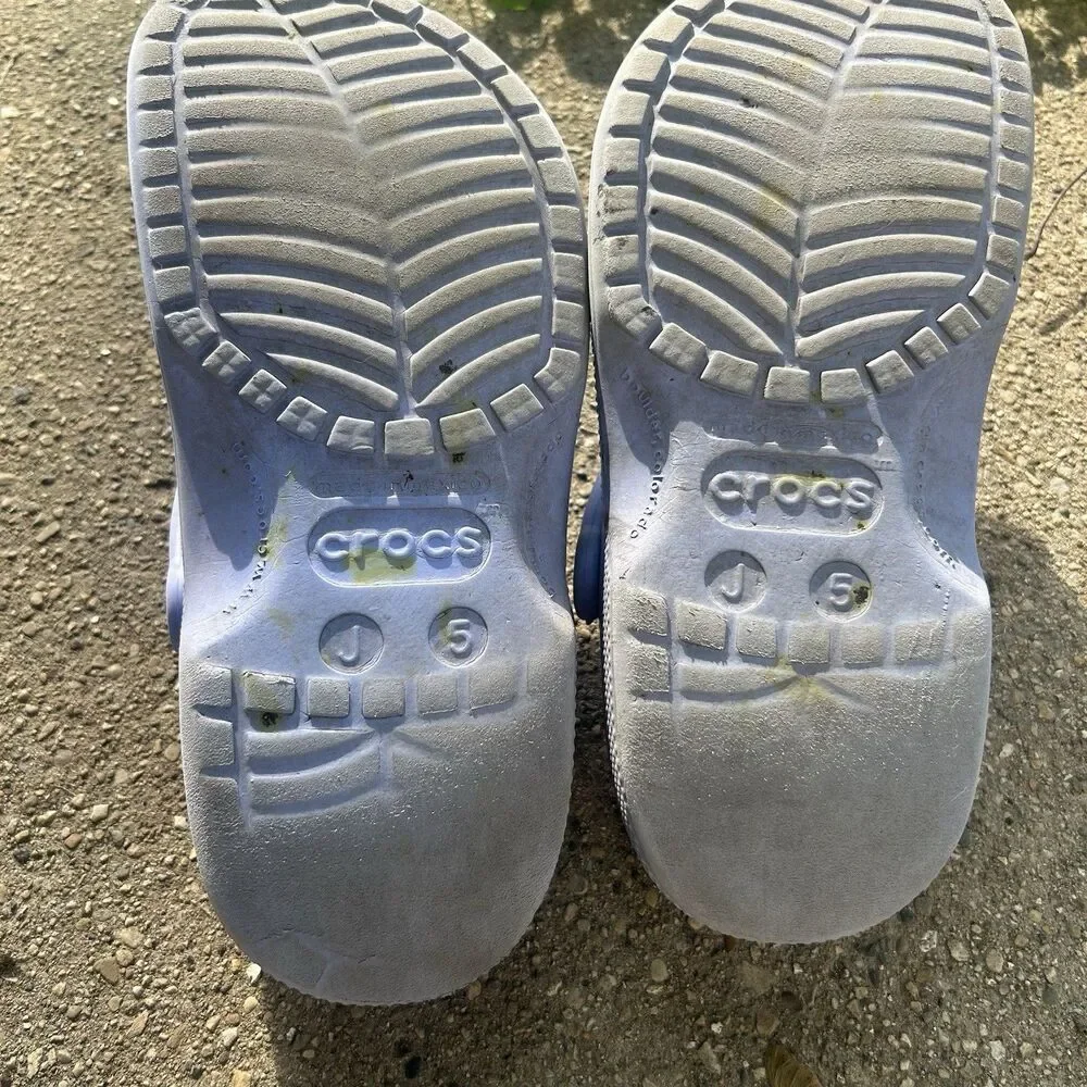 Kids Crocs Classic Clog Light Purple Lavender Size J5 Youth Shoes with Jibbitz